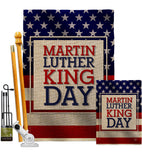 MLK Day - Patriotic Americana Vertical Impressions Decorative Flags HG192385 Made In USA