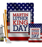 MLK Day - Patriotic Americana Vertical Impressions Decorative Flags HG192385 Made In USA