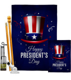 Happy President's Day - Patriotic Americana Vertical Impressions Decorative Flags HG192446 Made In USA