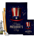 Happy President's Day - Patriotic Americana Vertical Impressions Decorative Flags HG192446 Made In USA