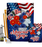 Honor Memorial Day - Patriotic Americana Vertical Impressions Decorative Flags HG192541 Made In USA