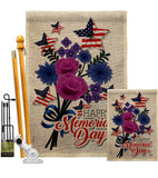 Memorial Bouquet - Patriotic Americana Vertical Impressions Decorative Flags HG192542 Made In USA