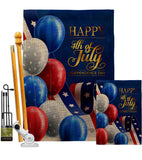 July Fun - Patriotic Americana Vertical Impressions Decorative Flags HG192545 Made In USA