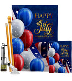 July Fun - Patriotic Americana Vertical Impressions Decorative Flags HG192545 Made In USA