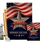 Memorial Day Star - Patriotic Americana Vertical Impressions Decorative Flags HG192546 Made In USA