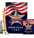 Memorial Day Star - Patriotic Americana Vertical Impressions Decorative Flags HG192546 Made In USA