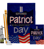 September 11 Patriot Day - Patriotic Americana Vertical Impressions Decorative Flags HG192665 Made In USA