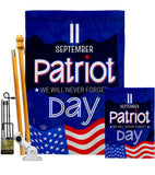 September 11 Patriot Day - Patriotic Americana Vertical Impressions Decorative Flags HG192665 Made In USA