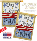 Stars & Stripes - Patriotic Americana Vertical Impressions Decorative Flags HG111005 Made In USA