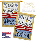 Stars & Stripes - Patriotic Americana Vertical Impressions Decorative Flags HG111005 Made In USA