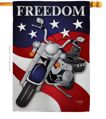 Freedom - Patriotic Americana Vertical Applique Decorative Flags HG111045