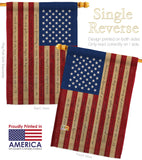 Star Spangled - Patriotic Americana Vertical Impressions Decorative Flags HG111050 Made In USA