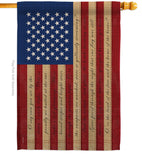 Star Spangled - Patriotic Americana Vertical Impressions Decorative Flags HG111050 Made In USA