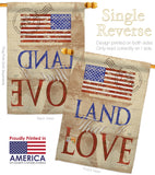Land That I Love - Patriotic Americana Vertical Impressions Decorative Flags HG111054 Made In USA