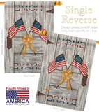 Home of the Free - Patriotic Americana Vertical Impressions Decorative Flags HG111055 Made In USA