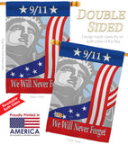 September 11th - Patriotic Americana Vertical Impressions Decorative Flags HG111060 Made In USA