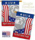 September 11th - Patriotic Americana Vertical Impressions Decorative Flags HG111060 Made In USA