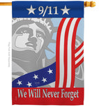 September 11th - Patriotic Americana Vertical Impressions Decorative Flags HG111060 Made In USA