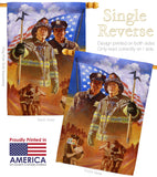 Heroes - Patriotic Americana Vertical Impressions Decorative Flags HG111065 Made In USA