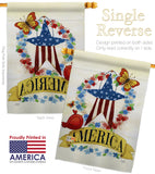 America Banner Star - Patriotic Americana Vertical Impressions Decorative Flags HG111073 Made In USA