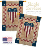 Old Glory Heart - Patriotic Americana Vertical Impressions Decorative Flags HG111082 Made In USA