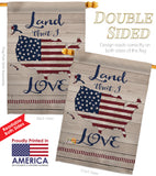 Land I Love - Patriotic Americana Vertical Impressions Decorative Flags HG111083 Made In USA