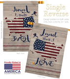 Land I Love - Patriotic Americana Vertical Impressions Decorative Flags HG111083 Made In USA