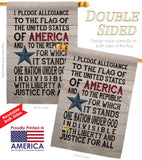 Pledge of Allegiance - Patriotic Americana Vertical Impressions Decorative Flags HG111085 Made In USA