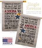 Pledge of Allegiance - Patriotic Americana Vertical Impressions Decorative Flags HG111085 Made In USA