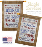 Star Spangled Pride - Patriotic Americana Vertical Impressions Decorative Flags HG111086 Made In USA