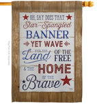 Star Spangled Pride - Patriotic Americana Vertical Impressions Decorative Flags HG111086 Made In USA