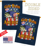 God Bass America - Patriotic Americana Vertical Impressions Decorative Flags HG111087 Made In USA