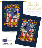 God Bass America - Patriotic Americana Vertical Impressions Decorative Flags HG111087 Made In USA