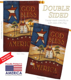 God Bless America - Patriotic Americana Vertical Impressions Decorative Flags HG111090 Made In USA