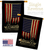 Remember Who Served - Patriotic Americana Vertical Impressions Decorative Flags HG111092 Made In USA