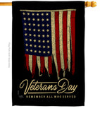 Remember Who Served - Patriotic Americana Vertical Impressions Decorative Flags HG111092 Made In USA