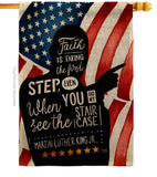 Faith is Taking MLK - Patriotic Americana Vertical Impressions Decorative Flags HG111094 Made In USA