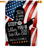 Faith is Taking MLK - Patriotic Americana Vertical Impressions Decorative Flags HG111094 Made In USA