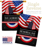 Remember Memorial Day - Patriotic Americana Vertical Impressions Decorative Flags HG111096 Made In USA