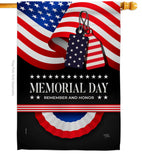 Remember Memorial Day - Patriotic Americana Vertical Impressions Decorative Flags HG111096 Made In USA