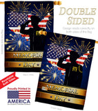 Honor Patriotic - Patriotic Americana Vertical Impressions Decorative Flags HG111097 Made In USA