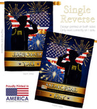 Honor Patriotic - Patriotic Americana Vertical Impressions Decorative Flags HG111097 Made In USA