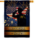 Honor Patriotic - Patriotic Americana Vertical Impressions Decorative Flags HG111097 Made In USA