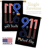 September 11 - Patriotic Americana Vertical Impressions Decorative Flags HG111102 Made In USA