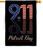 September 11 - Patriotic Americana Vertical Impressions Decorative Flags HG111102 Made In USA