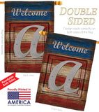 Patriotic A Initial - Patriotic Americana Vertical Impressions Decorative Flags HG130105 Made In USA