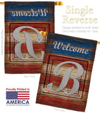 Patriotic B Initial - Patriotic Americana Vertical Impressions Decorative Flags HG130106 Made In USA