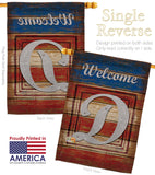 Patriotic D Initial - Patriotic Americana Vertical Impressions Decorative Flags HG130108 Made In USA