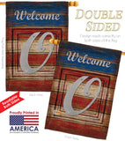 Patriotic O Initial - Patriotic Americana Vertical Impressions Decorative Flags HG130119 Made In USA