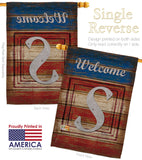 Patriotic S Initial - Patriotic Americana Vertical Impressions Decorative Flags HG130123 Made In USA